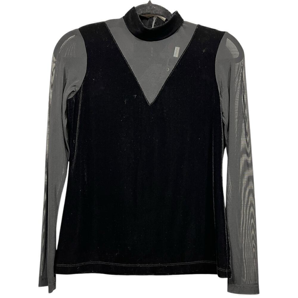 ANATOMIE Long Sleeve Mesh Blouse / Size-Small